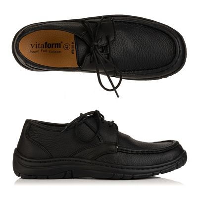 VITAFORM Herren-Halbschuh Schnürer Elchleder Handnahtsohle