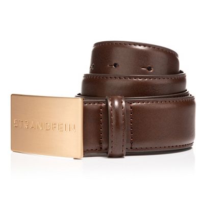 Thumbnail - STRANDFEIN Menswear Gürtel echt Leder Logo Schließe 4 cm breit