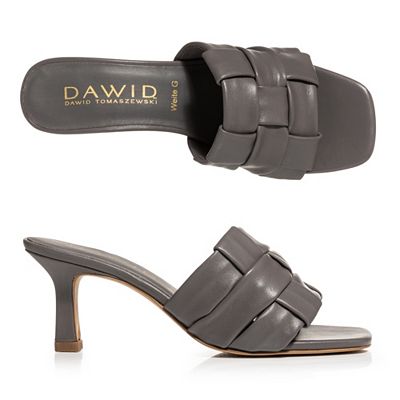 DAWID by Dawid Tomaszewski Damen-Pantolette echt Leder Absatz ca. 7cm