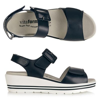VITAFORM Damen-Sandalette Nappaleder verstellbarer Riemen Sohle Valeria