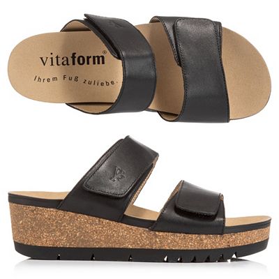 VITAFORM Damen-Pantolette Softnappaleder super soft Fußbett Sohle Carla