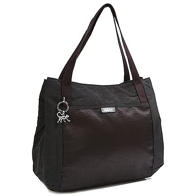 KIPLING Schultertasche Pravia CS 3 Hauptfächer Reptilprägung