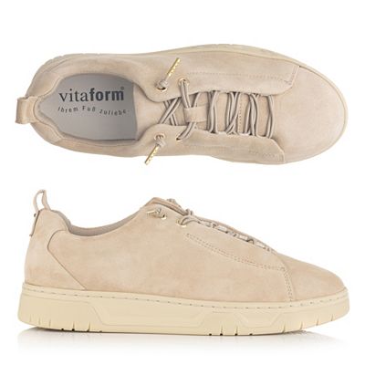 VITAFORM Damen-Sneaker Samtziege elastische Schnürung Sohle Marla