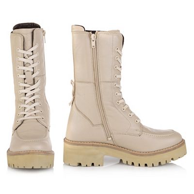 VIA MILANO Damen-Stiefel echt Leder Reißverschluss innen Memory Foam