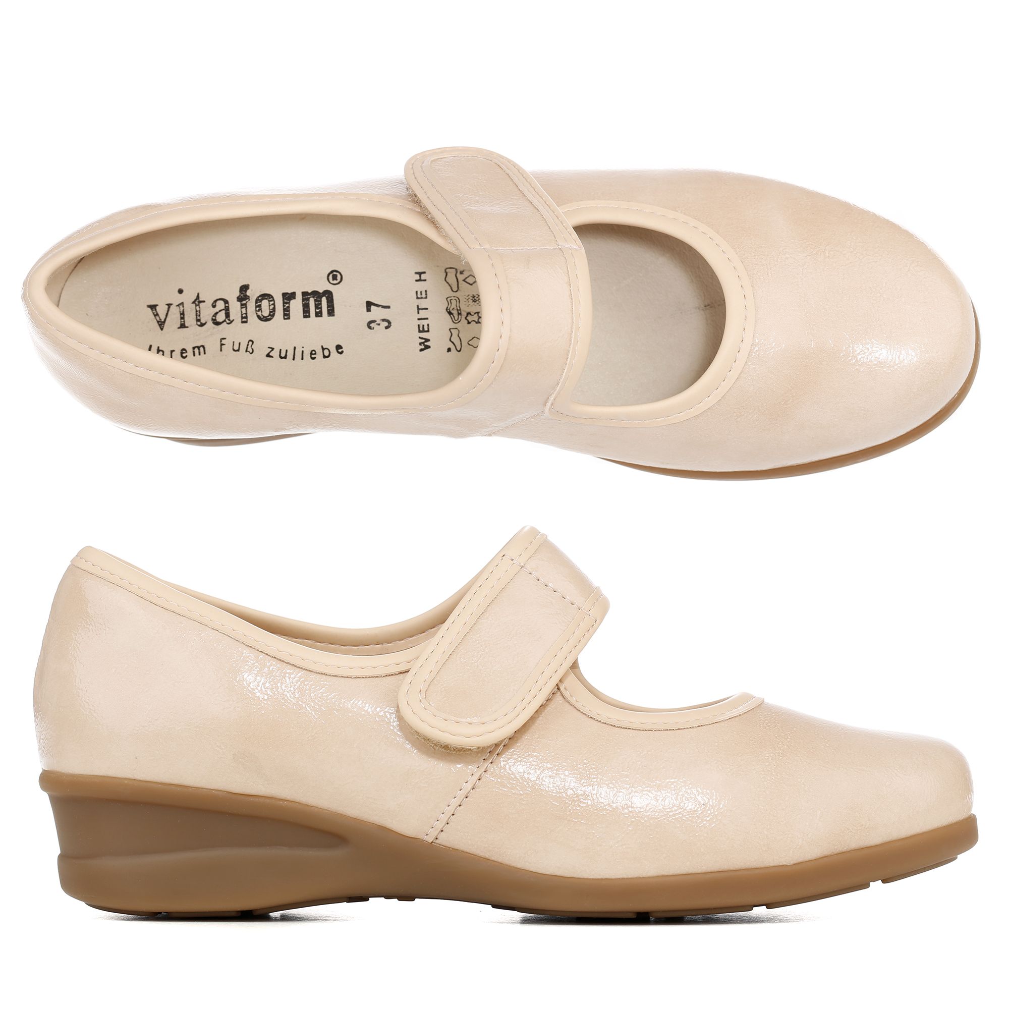 VITAFORM Mary Jane Vitaform Stretch Crashlack Optik Shock Absorber — VITAFORM Mary Jane Vitaform Stretch Crashlack Optik Shock Absorber —