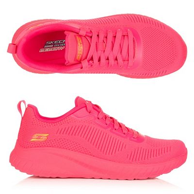 SKECHERS Damen-Sneaker Bobs Squad Chaos Strick/Mesh Memory Foam