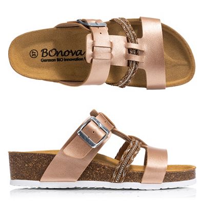 BONOVA Damen-Pantolette Bonoperlato Keilabsatz ca. 3,5cm Super-Soft-Fußbett