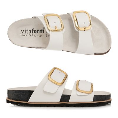 VITAFORM Damen-Pantolette Softnappa Dornschließe Tieffußbettsohle