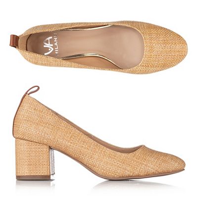 VIA MILANO Pump Raffia Memoryschaum- Polsterung