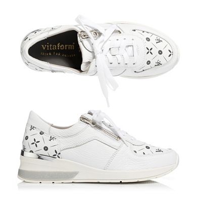 VITAFORM Damen-Sneaker Hirschleder Leder bedruckt Sohle Nina
