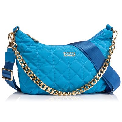 STEFFEN SCHRAUT Umhängetasche Nylon gesteppt abn. Kettenriemen verstellbarer Gurt