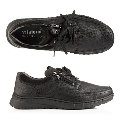 VITAFORM Herren-Halbschuh Nappaleder seitl. Reißverschluss Luftpolsterfußbett