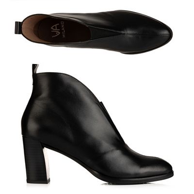 VIA MILANO Damen-Stiefelette echt Leder Absatz ca. 7cm