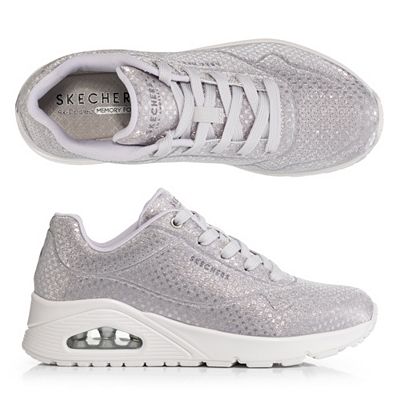 SKECHERS Damen-Sneaker Uno Disco Nite Glitzer Memory Foam