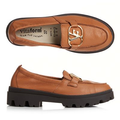 Thumbnail - VITAFORM Damen-Slipper Hirschleder Shock Absorber Sohle Finja