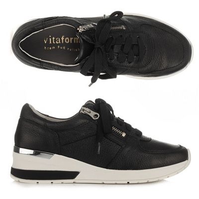 VITAFORM Damen-Sneaker Hirschleder Reißverschluss Sohle Nina