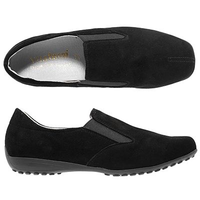 VITAFORM Damen-Slipper Samtziegenleder Elastikeinsätze Autofahrersohle