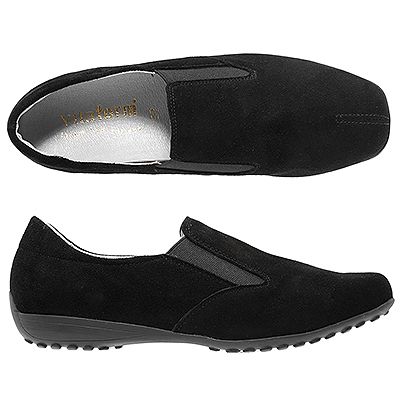 VITAFORM Damen-Slipper Samtziegenleder Elastikeinsätze Autofahrersohle