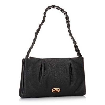 Thumbnail - VIA MILANO Schultertasche echt Leder geflochtenem Schultergurt