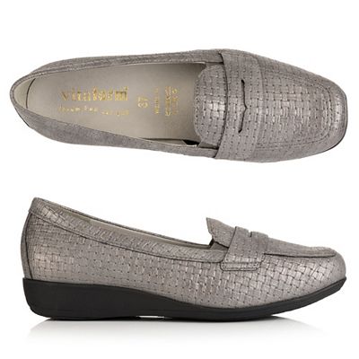 Thumbnail - VITAFORM Damen-Slipper Stretchmaterial Flecht-Optik Sohle Hilka