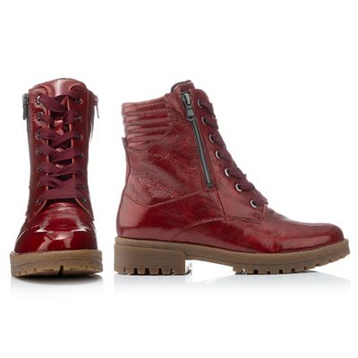 VITAFORM Damen-Stiefelette Lackleder Reißverschluss Profilsohle