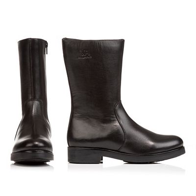 VIA MILANO Damen-Stiefel echt Leder Reißverschluss Memory Foam