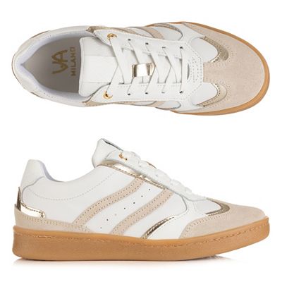 VIA MILANO Damen-Sneaker Materialmix gepolsterte Einlegesohle