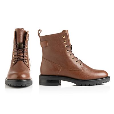 VIA MILANO Damen-Stiefelette echt Leder Warmfutter Reißverschluss innen