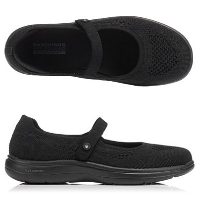 SKECHERS Damen-Ballerina Mary-Jane Funktionsstrick Goga Mat®-Sohle