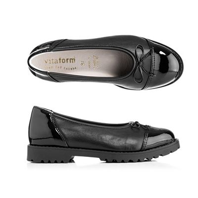 Thumbnail - VITAFORM Ballerina Stretchmaterial Lackdetails Sohle Tara