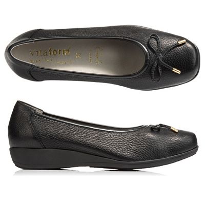VITAFORM Ballerina Hirschleder Zierschleife Sohle Hilka