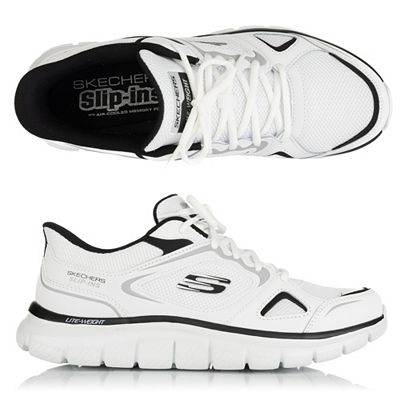 SKECHERS Herren-Slipper Track Ezral Materialmix Hands Free Slip-Ins®