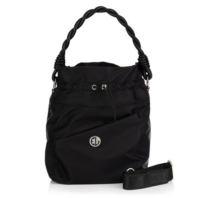 EVA LUTZ Beuteltasche abnehmbare Schultergurte Metall-Logo