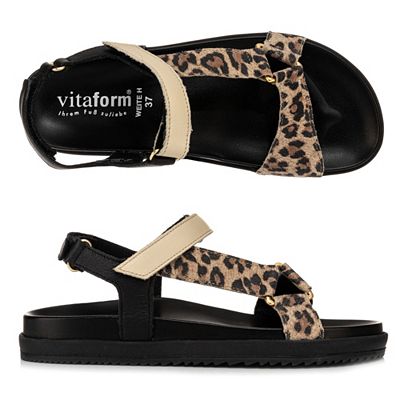 VITAFORM Damen-Sandale Softnappaleder Klettverschluss Sandalensohle