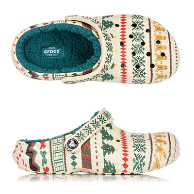Thumbnail - CROCS™ Damen-Clog Classic Lined Fair Weihnachtsdesign gefüttert