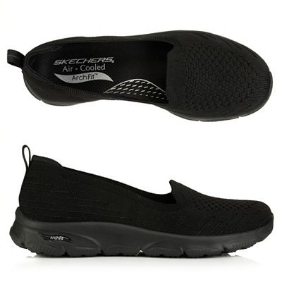 SKECHERS Damen-Ballerina Arch Fit Sunny Strick Memory Foam