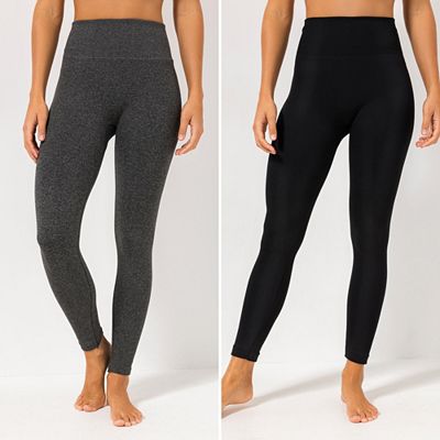 MUK LUKs Strumpf-Leggings gefüttert/Felloptik Komfortbund 2 er Pack