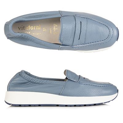 VITAFORM Damen-Slipper Hirschleder Elastikferse Sohle Nele