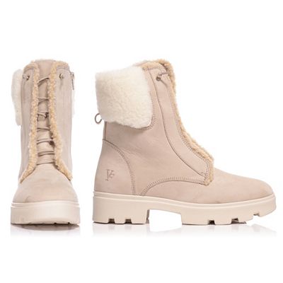 Thumbnail - VITAFORM Damen-Stiefelette Nubukleder Teddyfell Sohle Antonia