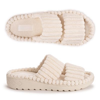 Thumbnail - MUK LUKs Wellness-Pantolette Frottee waschbar rutschfeste Sohle