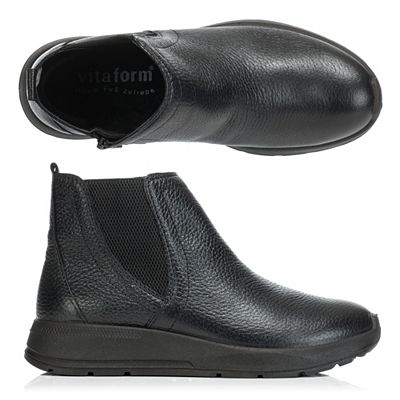 VITAFORM Damen-Stiefelette Hirschleder Reißverschluss sportliche Sohle