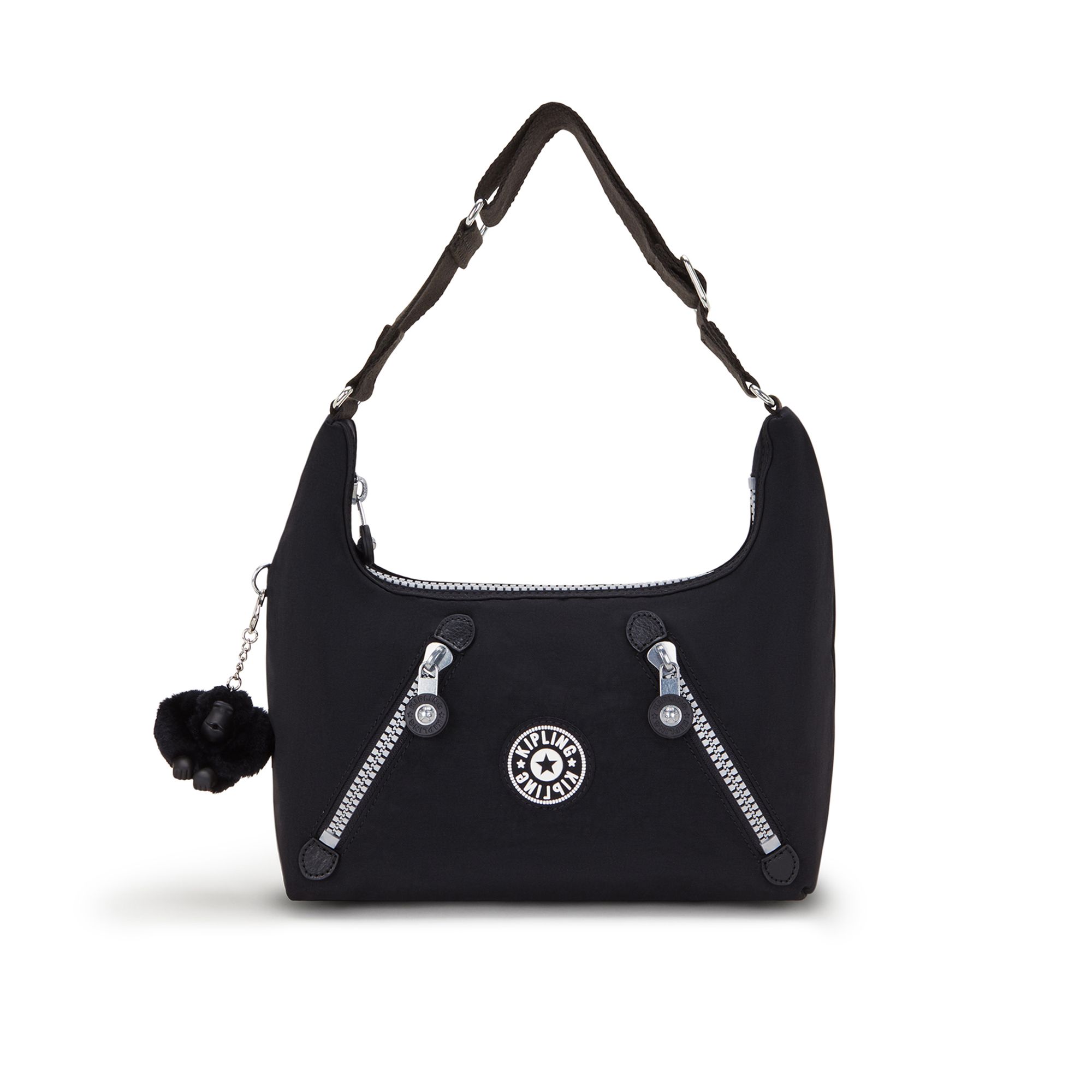 KIPLING® Schultertasche NIKKI 2 Fronttaschen Plüschanhänger