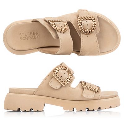 STEFFEN SCHRAUT by Kennel & Schmenger Damen-Pantolette echt Leder 2 verstellbare Riemen