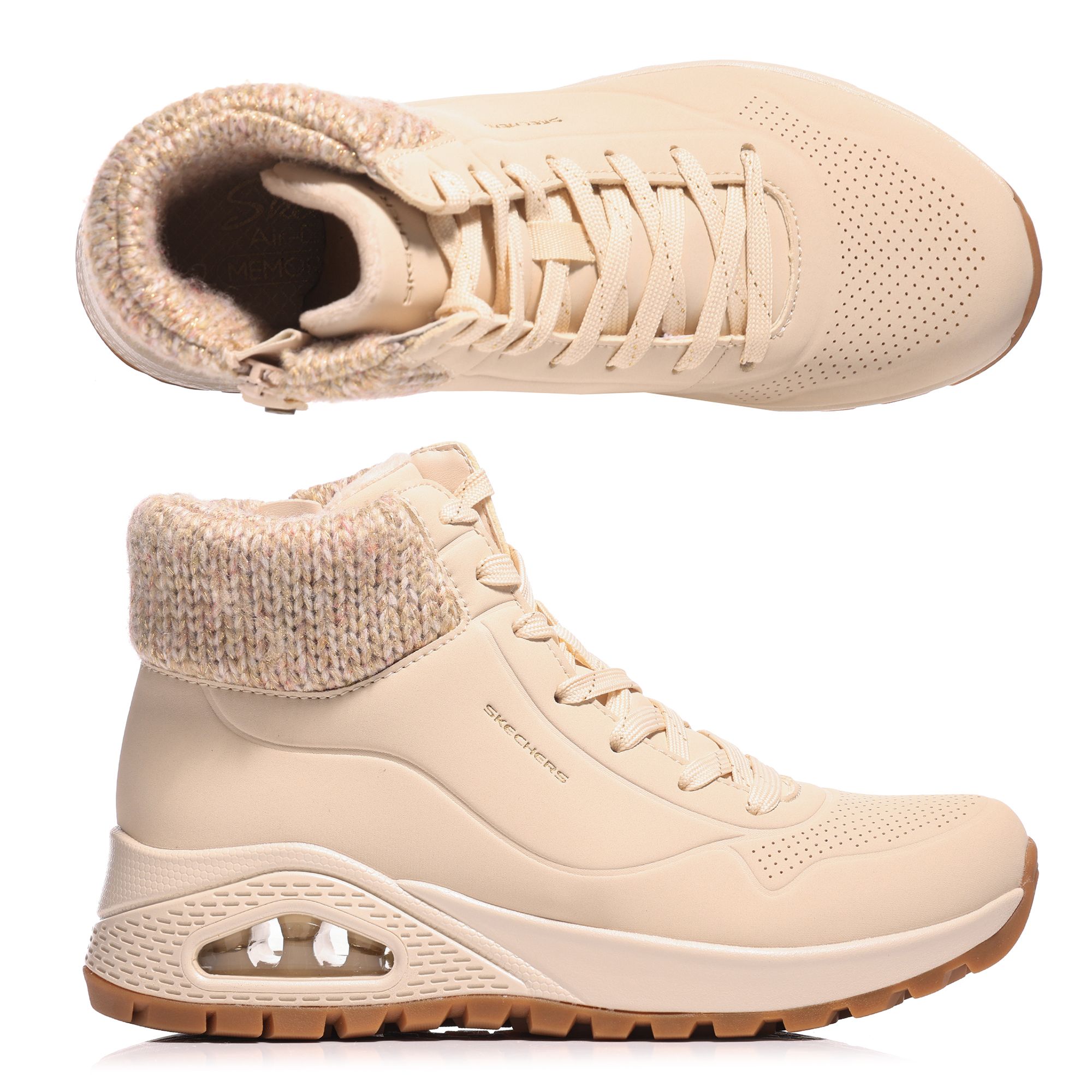 SKECHERS Damen-Stiefelette Darling Daze Strickbesatz seitl. Reißverschluss