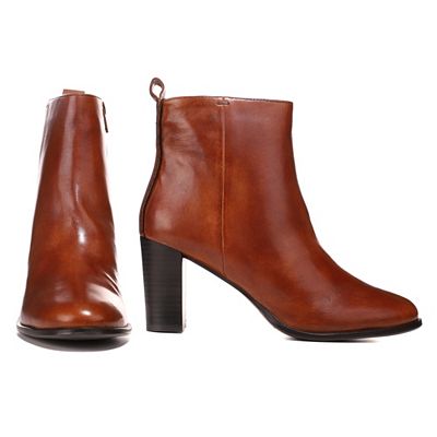 VIA MILANO Damen-Stiefelette Schlangendetail echt Leder Absatz 7cm