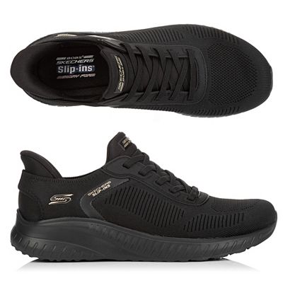 SKECHERS Damen-Slipper Bobs Squad Chaos Strick Hands Free Slip-ins®