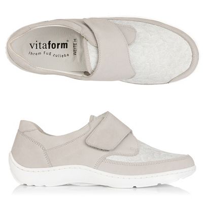 Thumbnail - VITAFORM Damen- Halbschuh Leder/ Stretch Klettverschluss Handnahtsohle