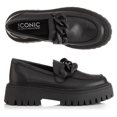 Thumbnail - ICONIC by Marina Hoermanseder Mokassin echt Leder Kettendetail