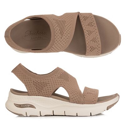 SKECHERS Damen-Sandale Brightest day Arch Fit® Strick