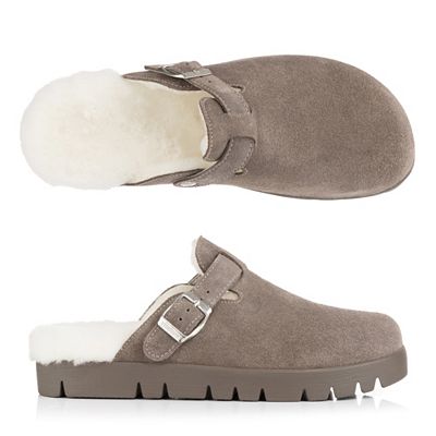 VITAFORM Damen-Clog Verloursleder Lammfell Sohle Lara